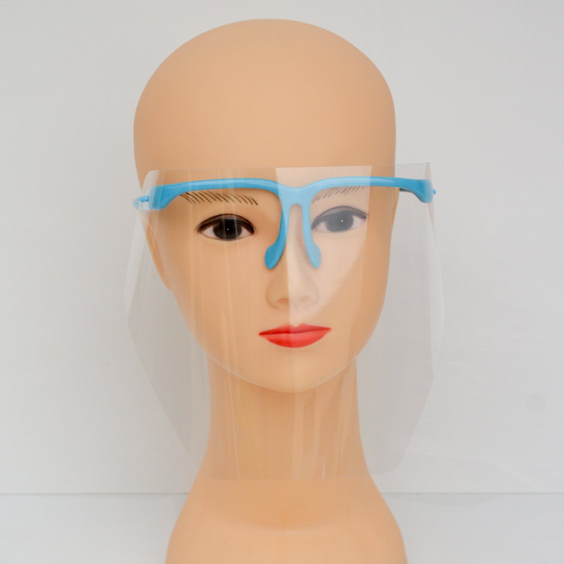 درع الوجه الواقي الشفاف المضاد للزيت القابل للتصرف مع نظارات